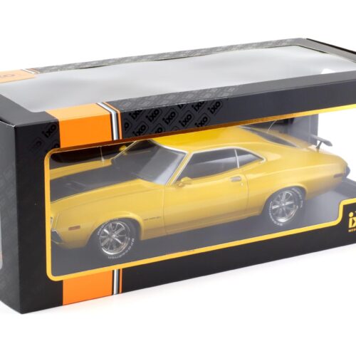 1:18 IXO Ford Gran Torino Sport 2-Door 1972 yellow-metallic/ matt black