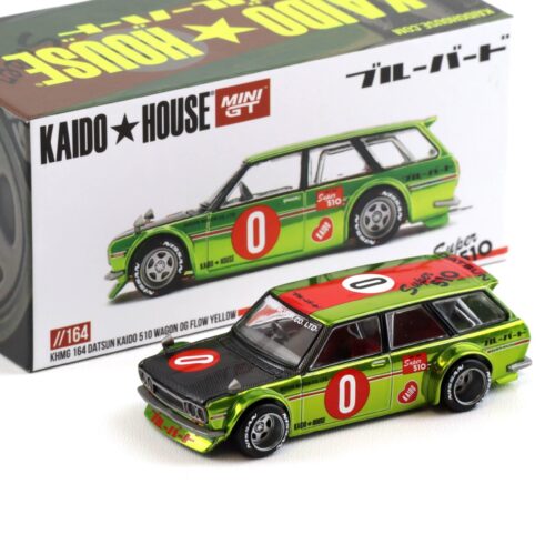 1:64 TSM Mini GT Kaido House Datsun Kaido 510 Wagon OG Flow yellow 1969
