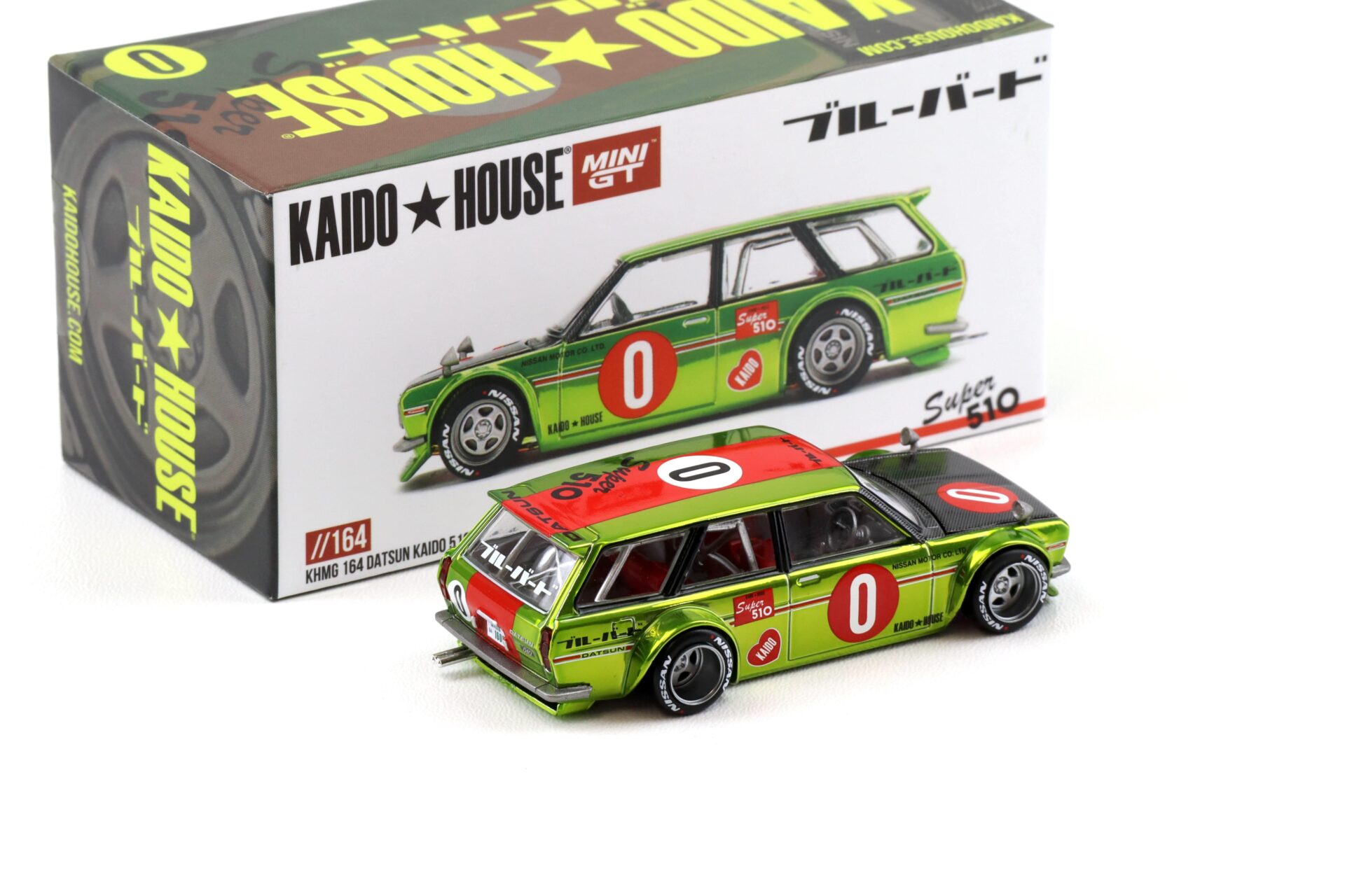 1:64 TSM Mini GT Kaido House Datsun Kaido 510 Wagon OG Flow yellow 1969