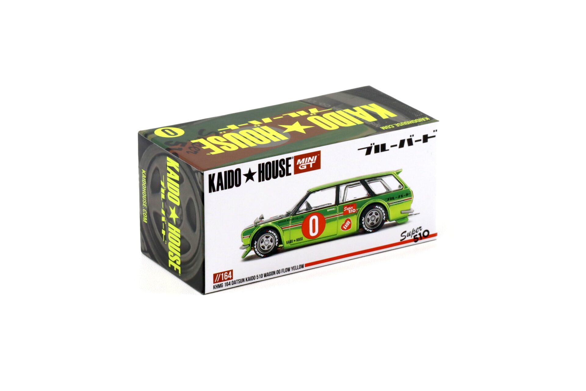 1:64 TSM Mini GT Kaido House Datsun Kaido 510 Wagon OG Flow yellow 1969