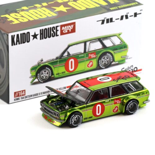 1:64 TSM Mini GT Kaido House Datsun Kaido 510 Wagon OG Flow yellow 1969
