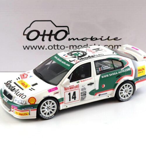 1:18 OTTO mobile OT431 Skoda Octavia WRC Rally Monte Carlo 2003 Auriol #14
