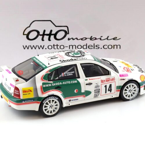 1:18 OTTO mobile OT431 Skoda Octavia WRC Rally Monte Carlo 2003 Auriol #14