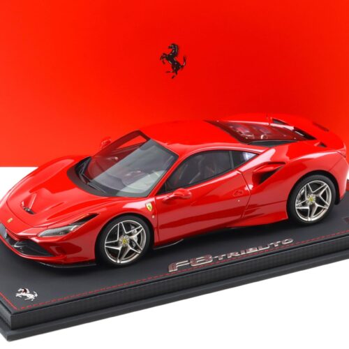 1:18 BBR Ferrari F8 Tributo Coupe Rosso Corsa red with display - Limited 48 pcs.