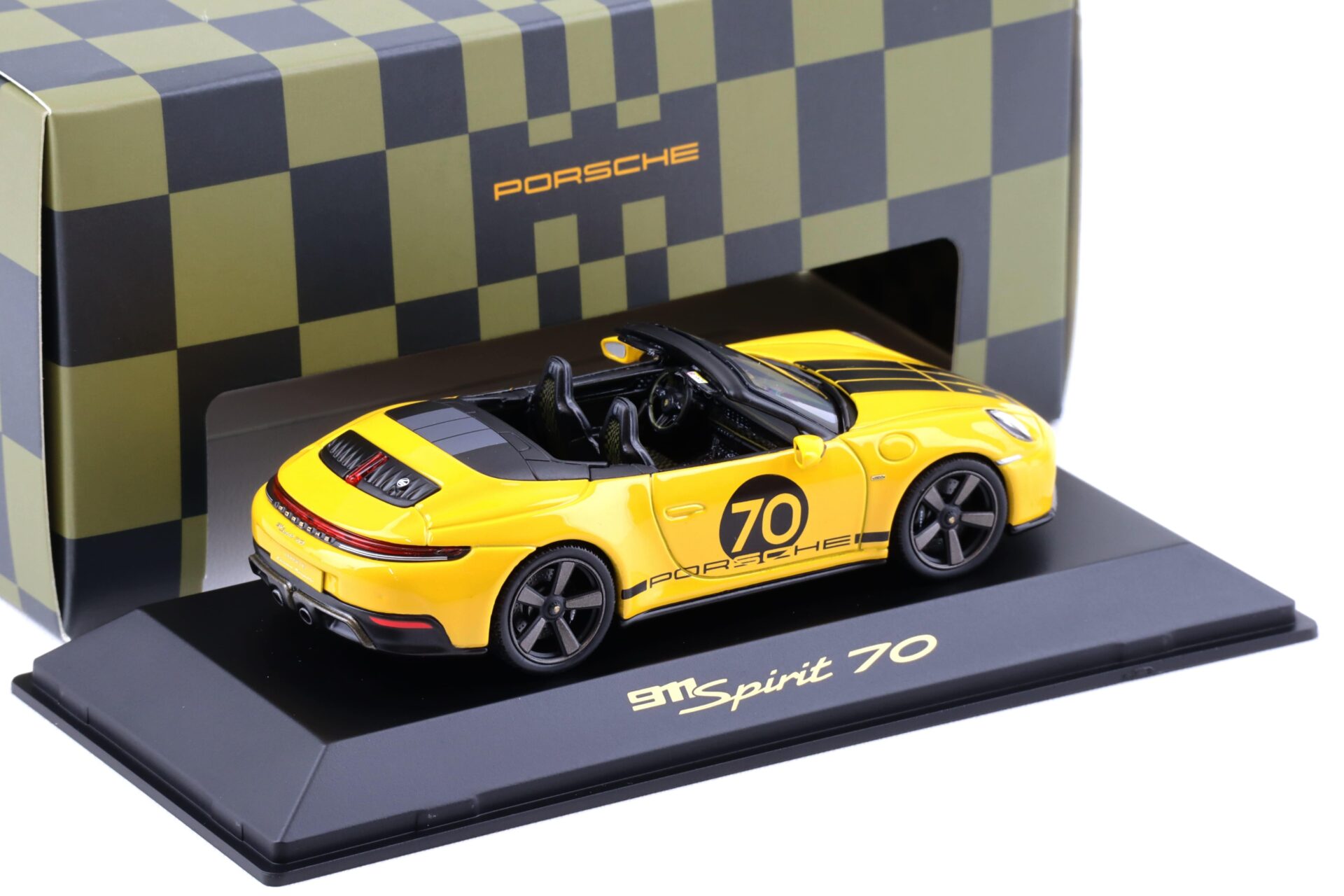 1:43 Spark Porsche 911 992.2 Convertible Spirit 70 Speed yellow IAA 2025 WAP DEALER