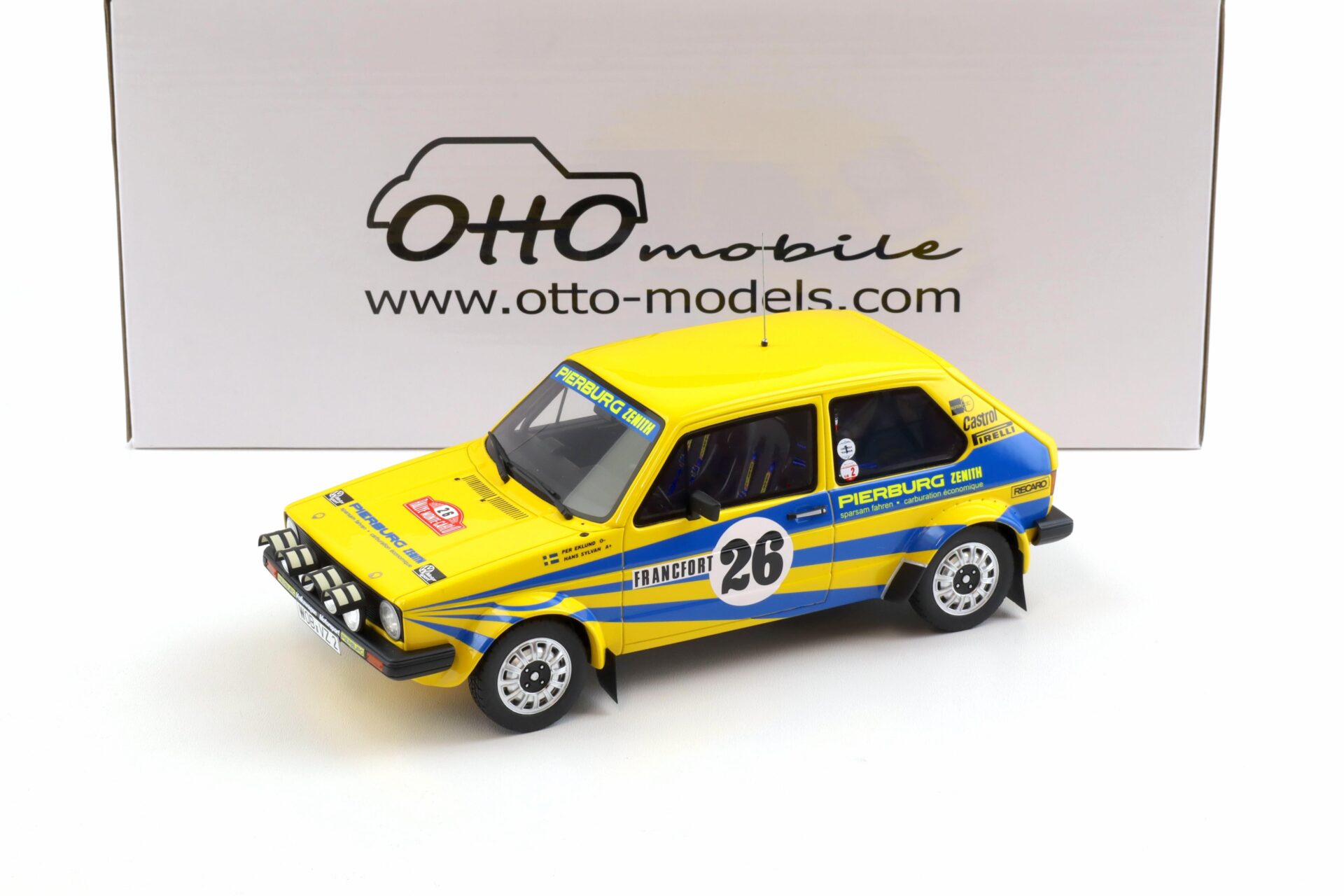 1:18 OTTO mobile OT1162 VW Golf 1 GTI Gr.2 Rally Monte Carlo 1980 P.EKLUND