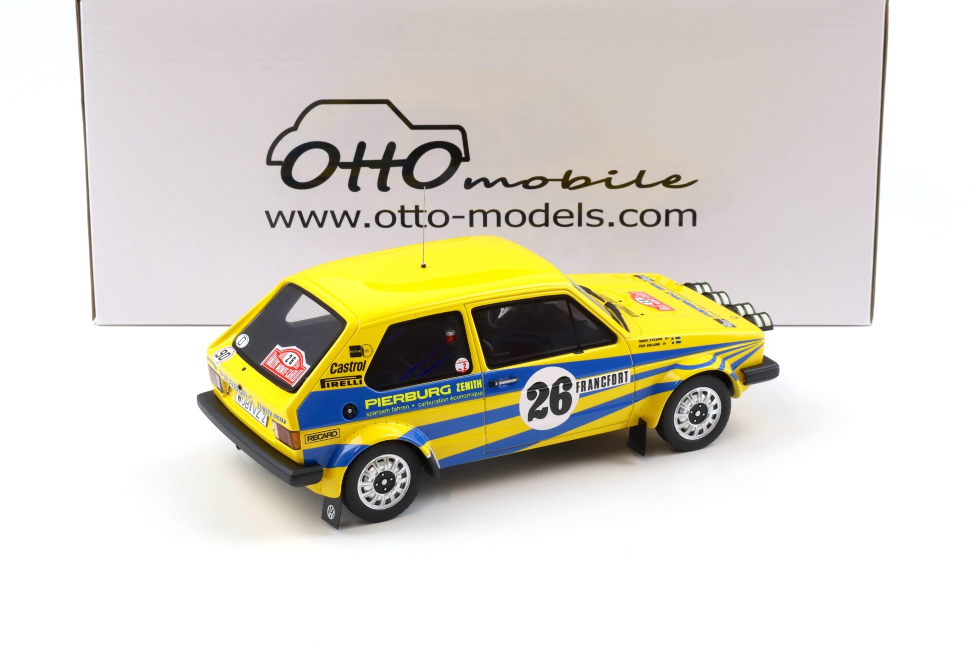 1:18 OTTO mobile OT1162 VW Golf 1 GTI Gr.2 Rally Monte Carlo 1980 P.EKLUND