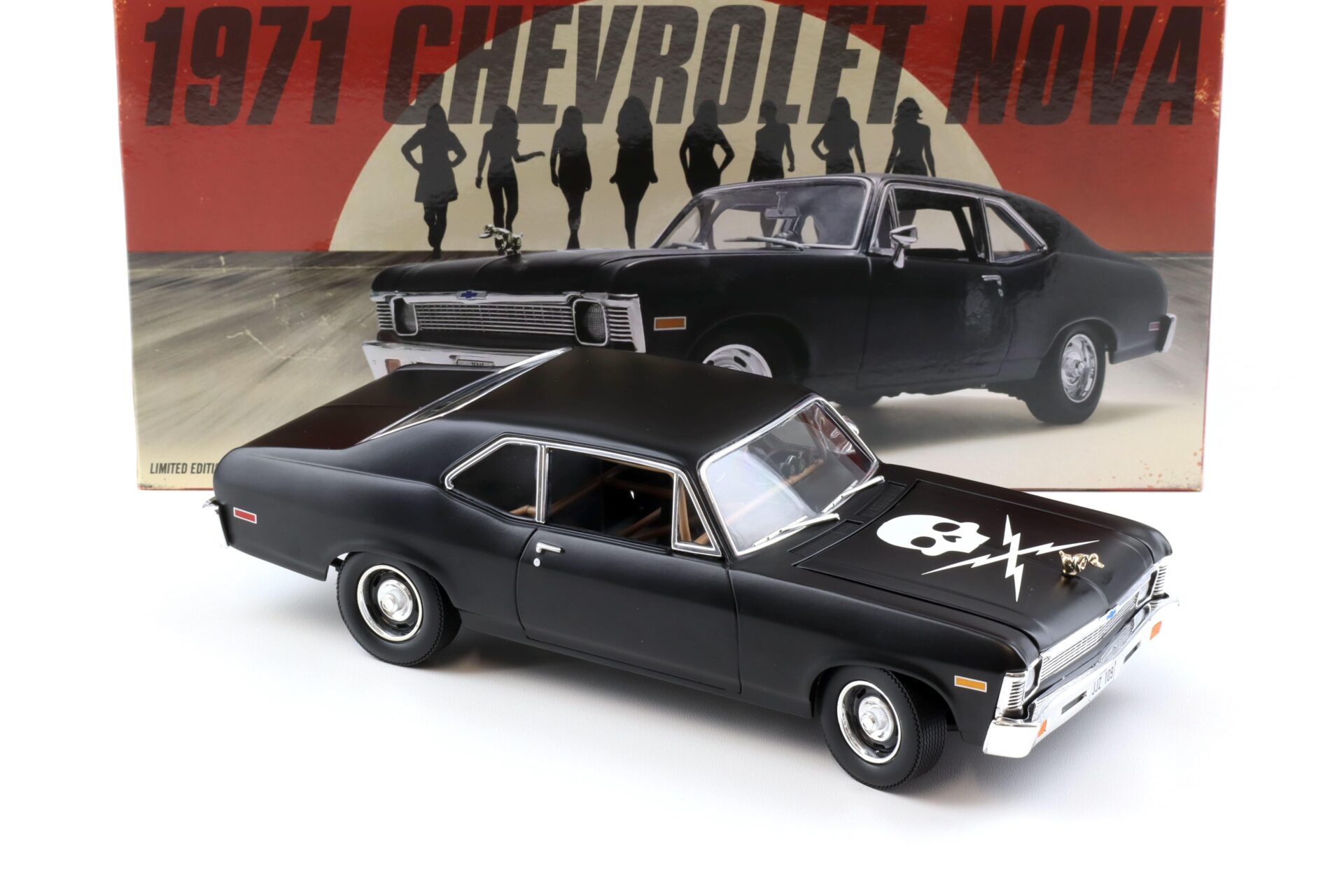1:18 GMP 1971 Chevrolet Nova Coupe matt black DEATH PROOF 18925