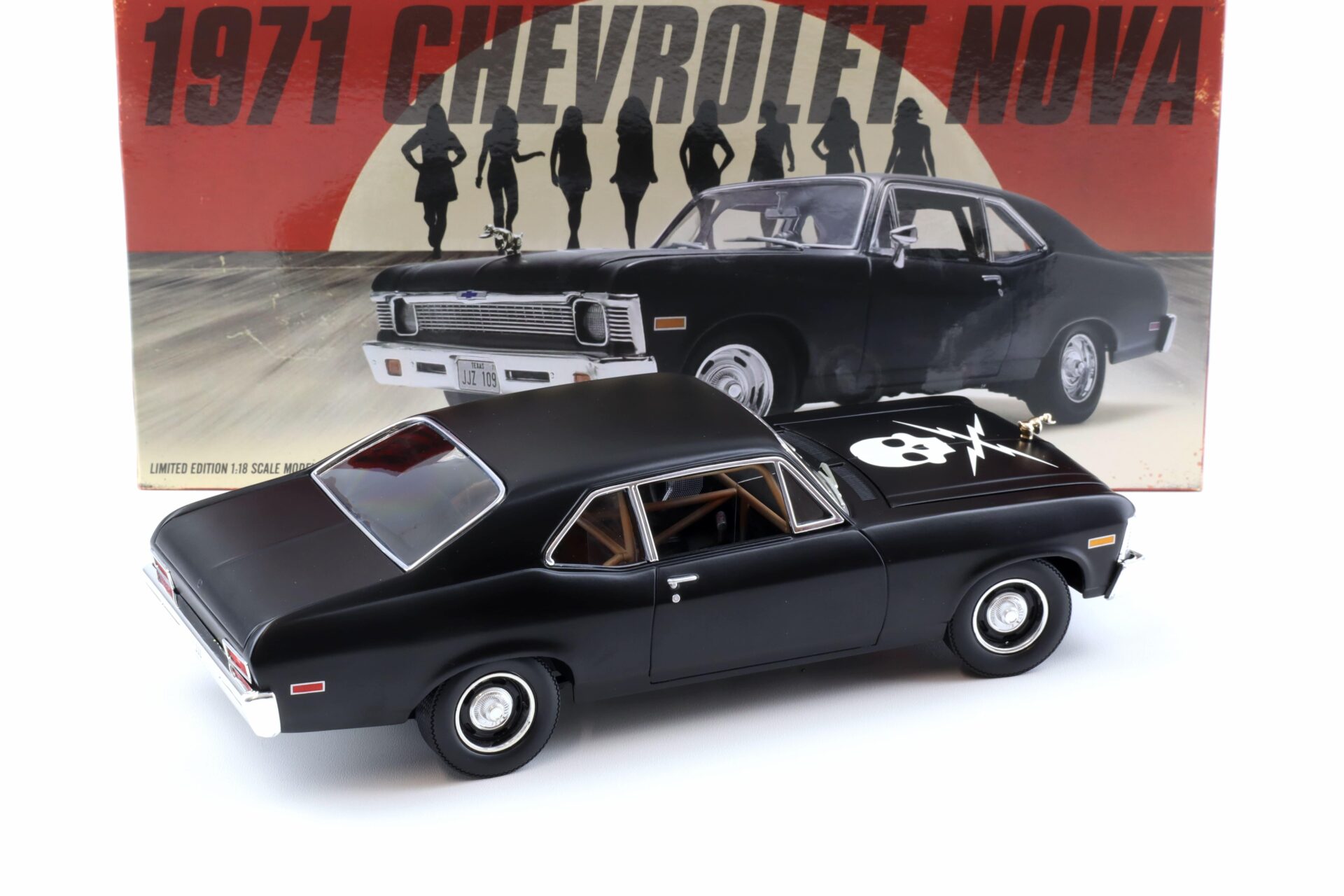 1:18 GMP 1971 Chevrolet Nova Coupe matt black DEATH PROOF 18925