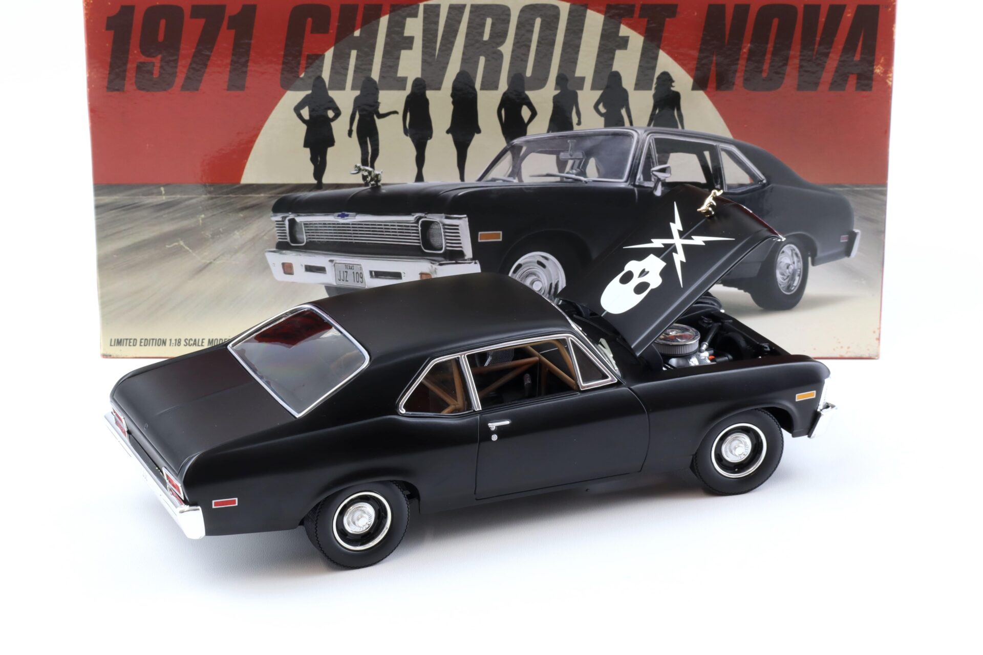 1:18 GMP 1971 Chevrolet Nova Coupe matt black DEATH PROOF 18925
