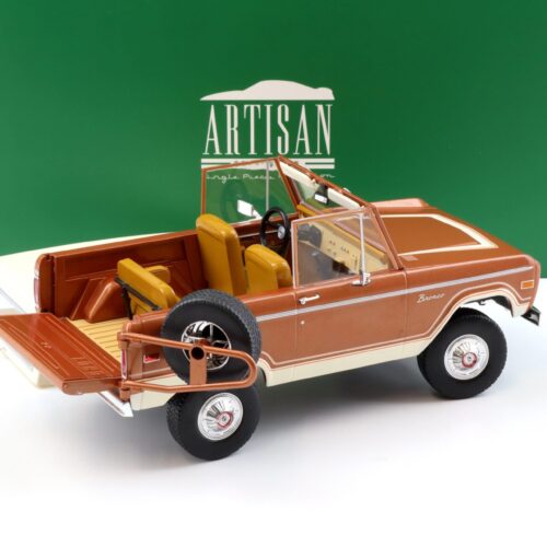 1:18 Greenlight Artisan 1973 Ford Bronco Ranger Hot Ginger metallic/ white