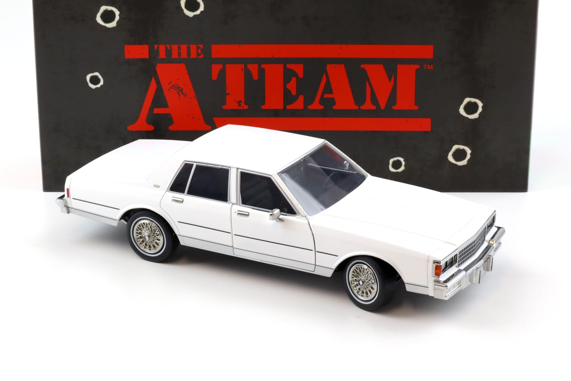 1:18 Greenlight 1980 Chevrolet Caprice Classic white THE A-TEAM 1983-87