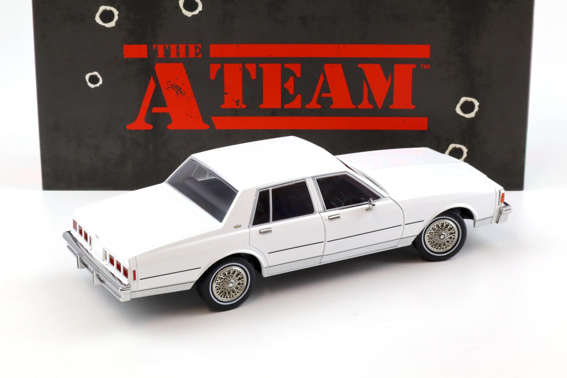 1:18 Greenlight 1980 Chevrolet Caprice Classic white THE A-TEAM 1983-87