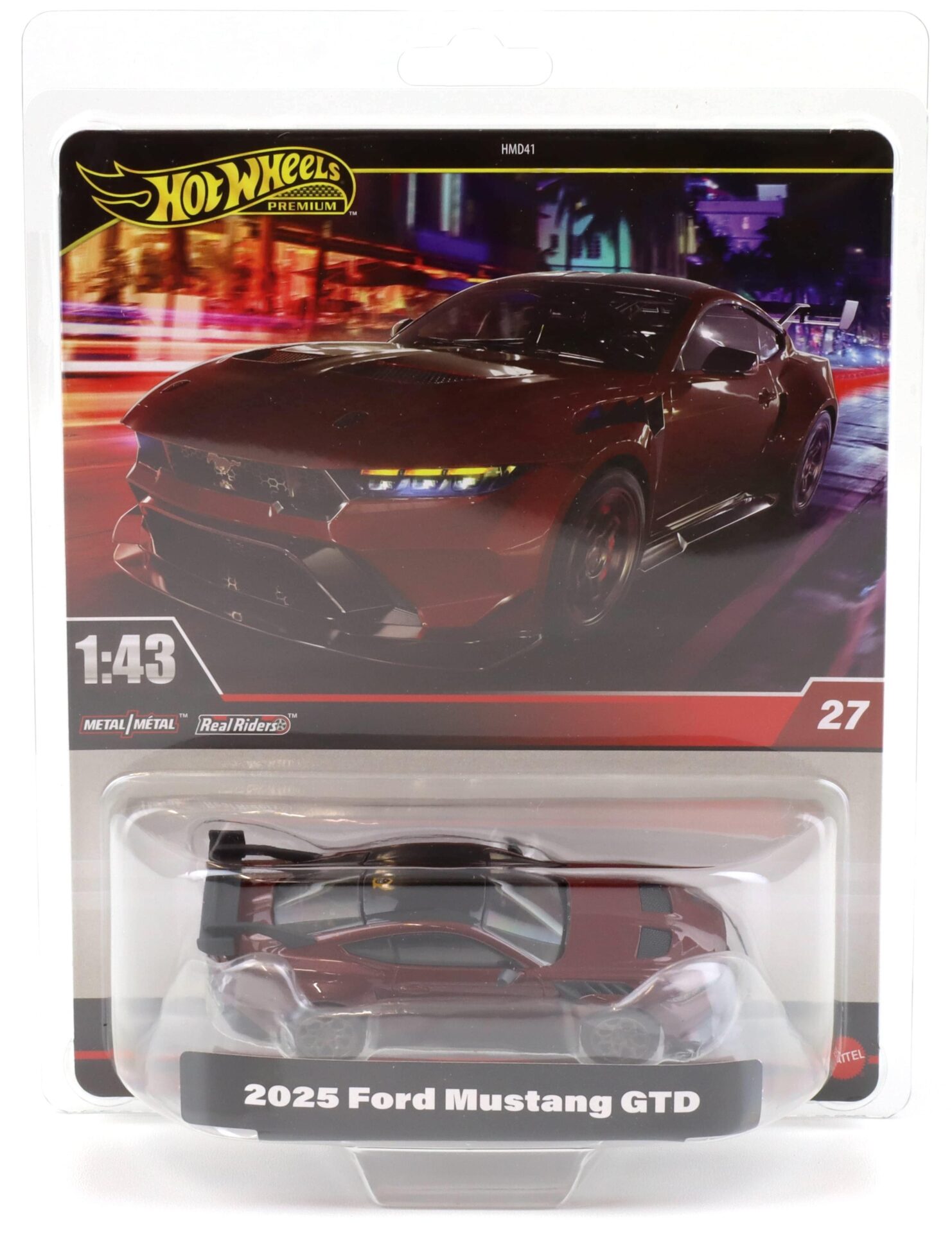 ID 103335 orig.jpg 1:43 Hot Wheels Premium 2025 Real Riders JCN73 Ford Mustang GTD 2025 dark red