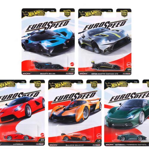 1:64 Hot Wheels Premium 2025 Euro Speed SET 5 pcs. 976L Ferrari, Bugatti