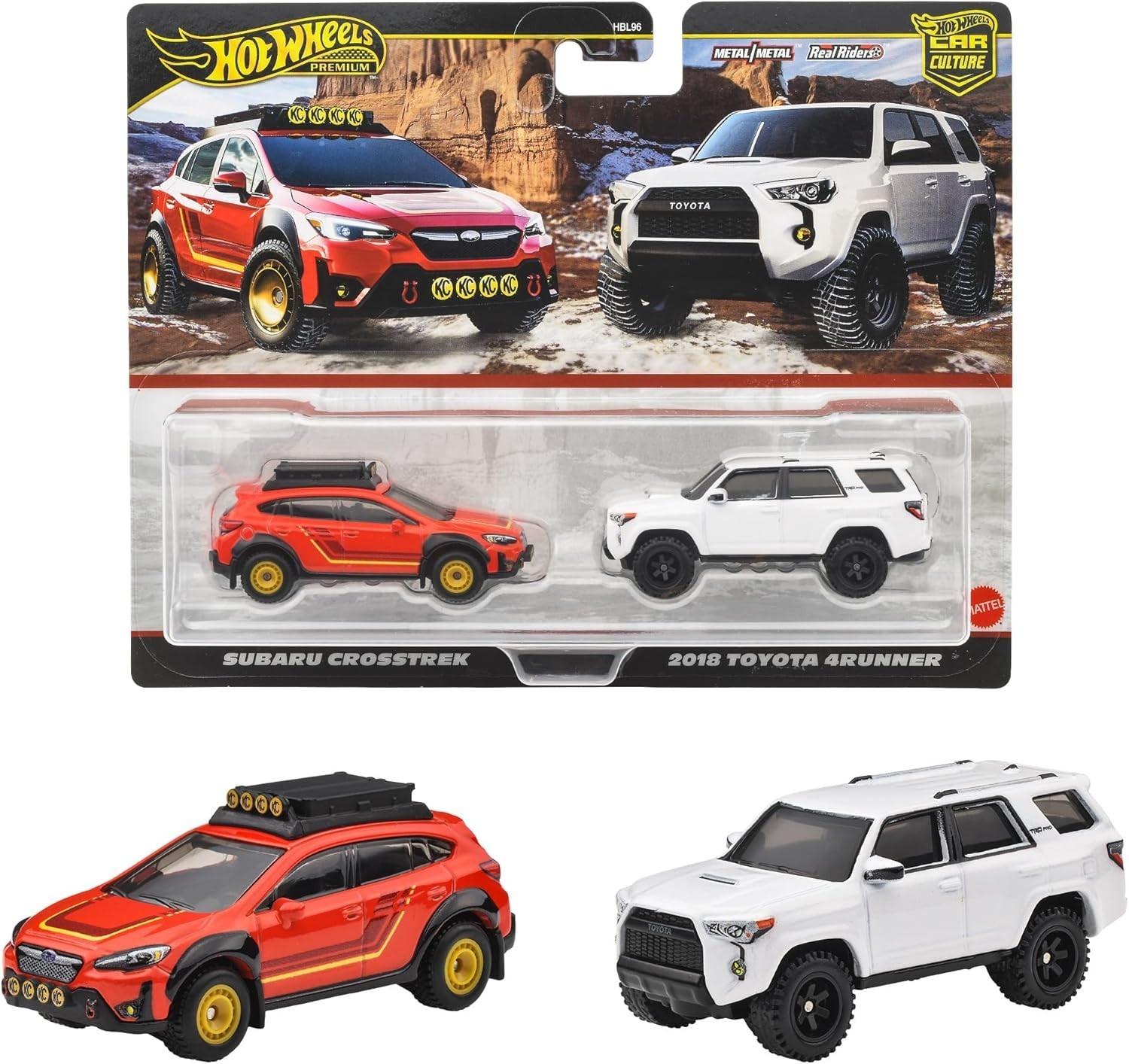 1:64 Hot Wheels 2025 Premium 2-Pack 979S Subaru Crosstrek + Toyota 4Runner