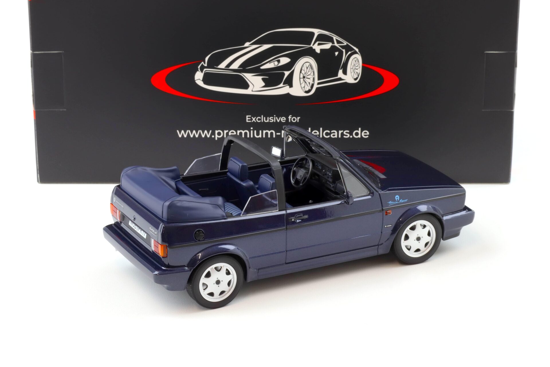 PREORDER 1:18 Norev VW Golf 1 Cabriolet Etienne Aigner 1990 Midnight blue metallic - Limited 750 pcs.