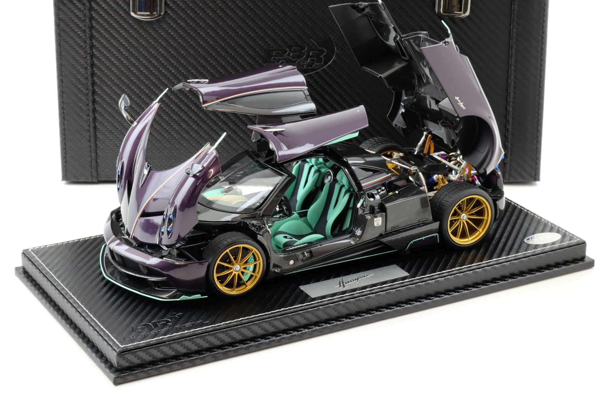 1:18 BBR Almost Real Pagani Huayra Dinastia Yazi purple Carbon/ turquoise Special Pack