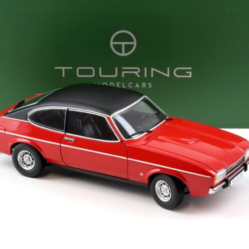 1:18 Touring Modelcars Ford Capri II Ghia 3.0 (1974-1977) Spanish red with Vinyl top black