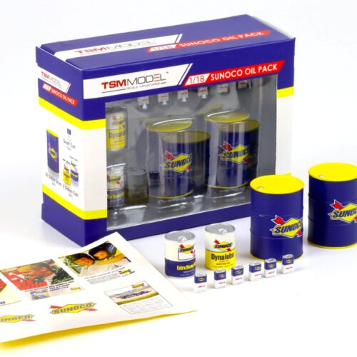 1:18 TSM SUNOCO Oil Pack Set Diorama Zubehör yellow/blue TSM12AC22