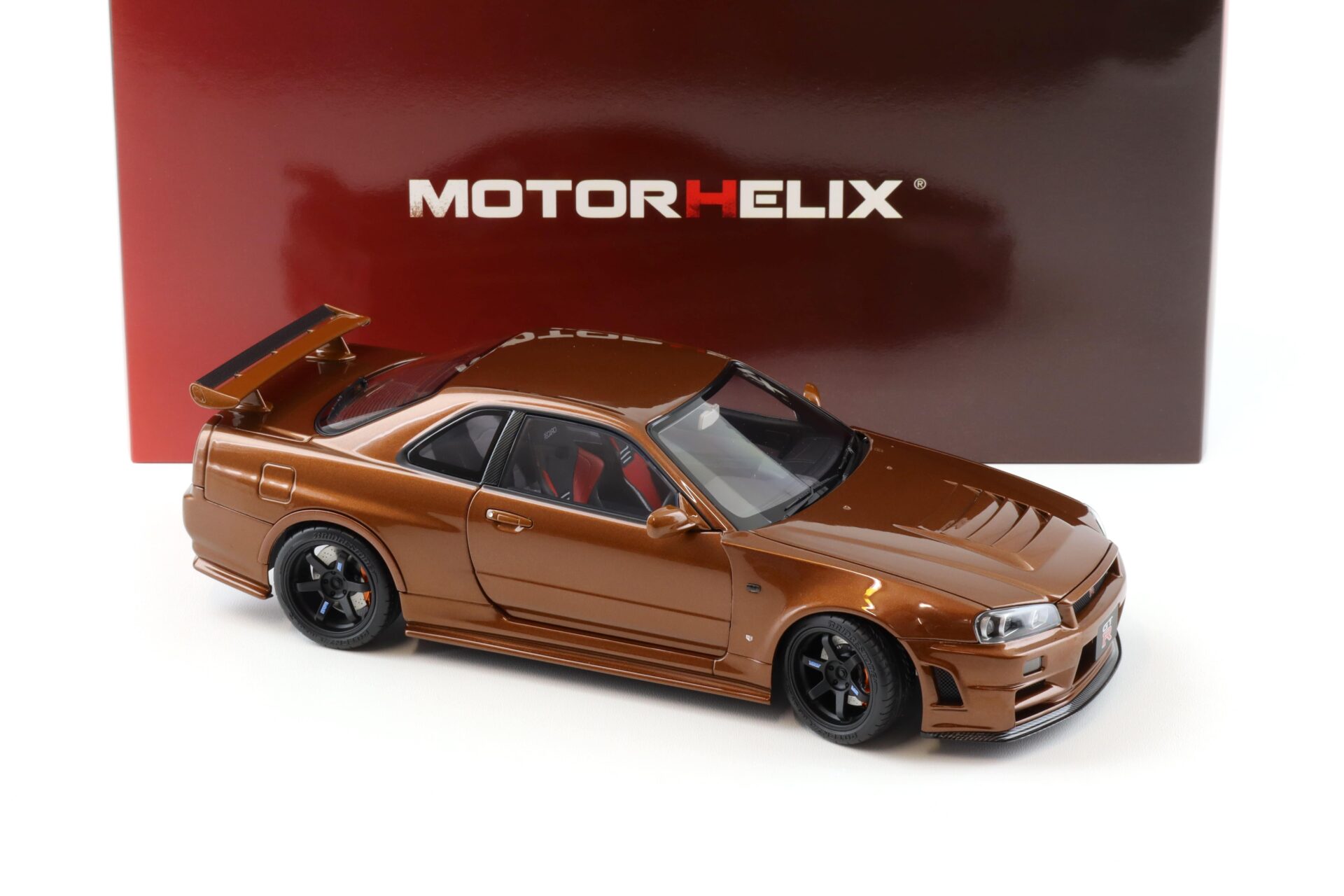 1:18 Motorhelix Nissan Skyline R34 Customized metallic bronze M83414