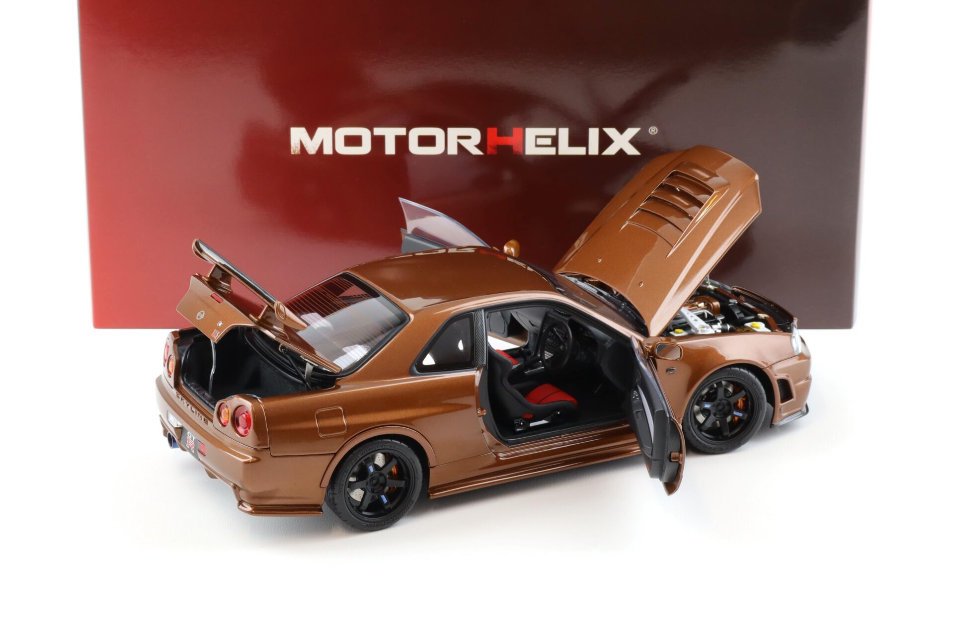 1:18 Motorhelix Nissan Skyline R34 Customized metallic bronze M83414