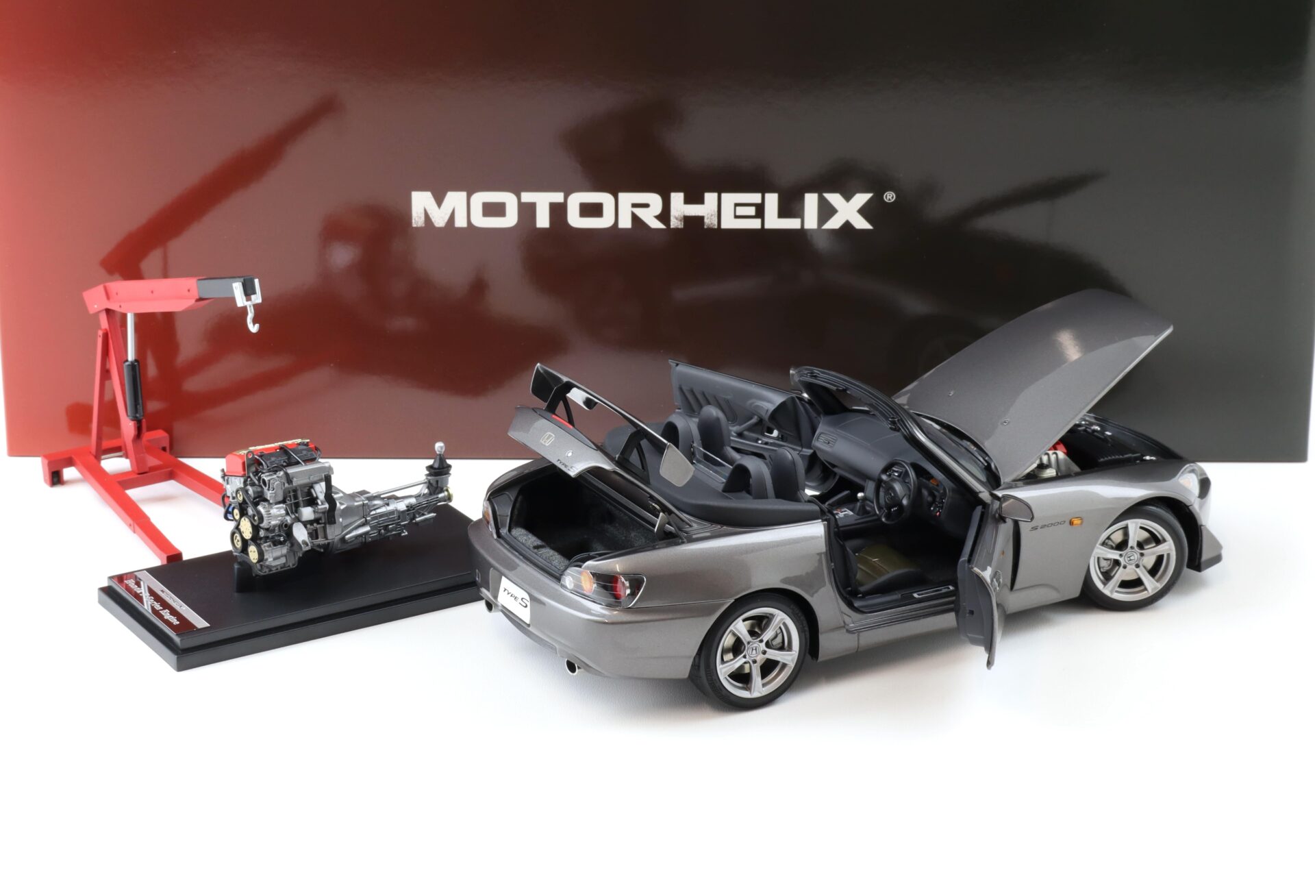 1:18 Motorhelix Honda S2000 (AP2) Type S Moon Rock metallic + engine M85111