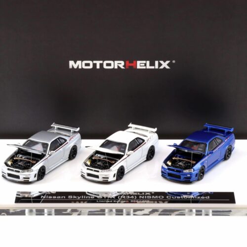 1:64 Motorhelix Foshan Show Nissan Skyline GT-R R34 Nismo 3-Car Set Limited 499 pcs.