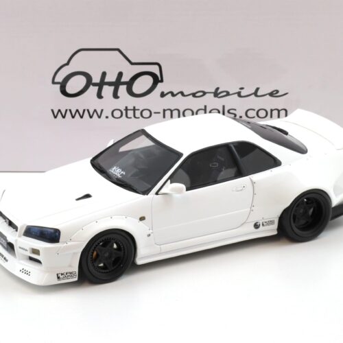 1:18 OTTO mobile OT1135 Nissan Skyline GT-R R34 By KRC 2019 pearl white QX1