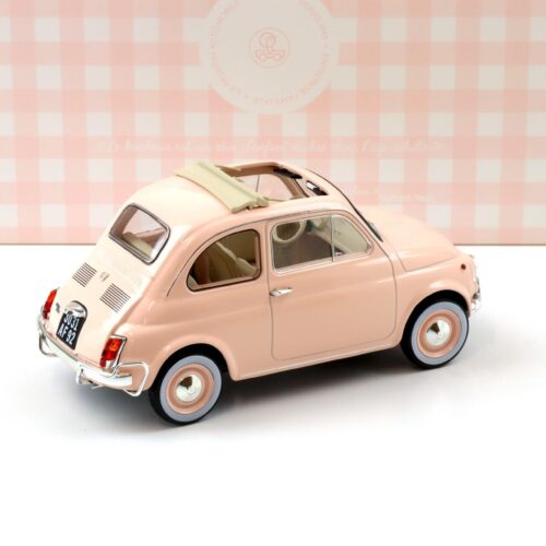 1:18 Norev Fiat 500 L pink 1968 with Special Birth Pack