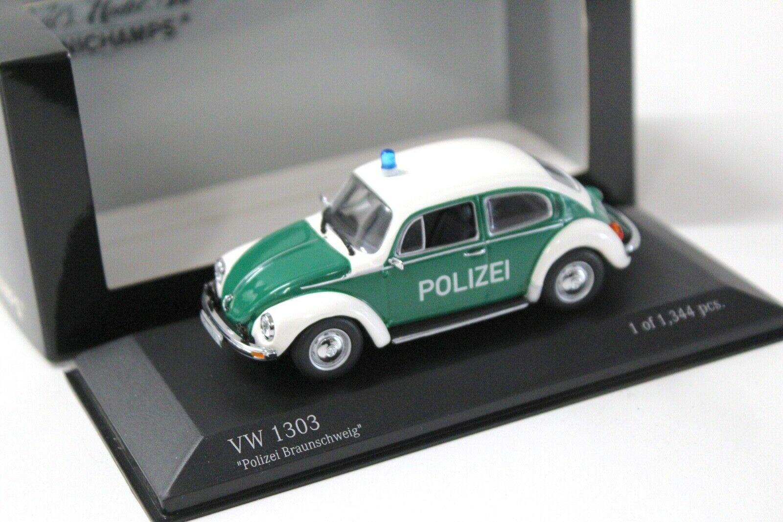 1:43 Minichamps VW Käfer 1303 Polizei Braunschweig green/ white