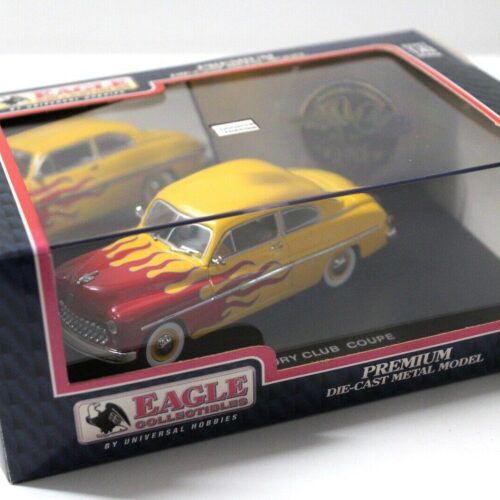 1:43 Eagle 1949 Mercury Club Coupe Street Rod flames yellow/ red - Image 3