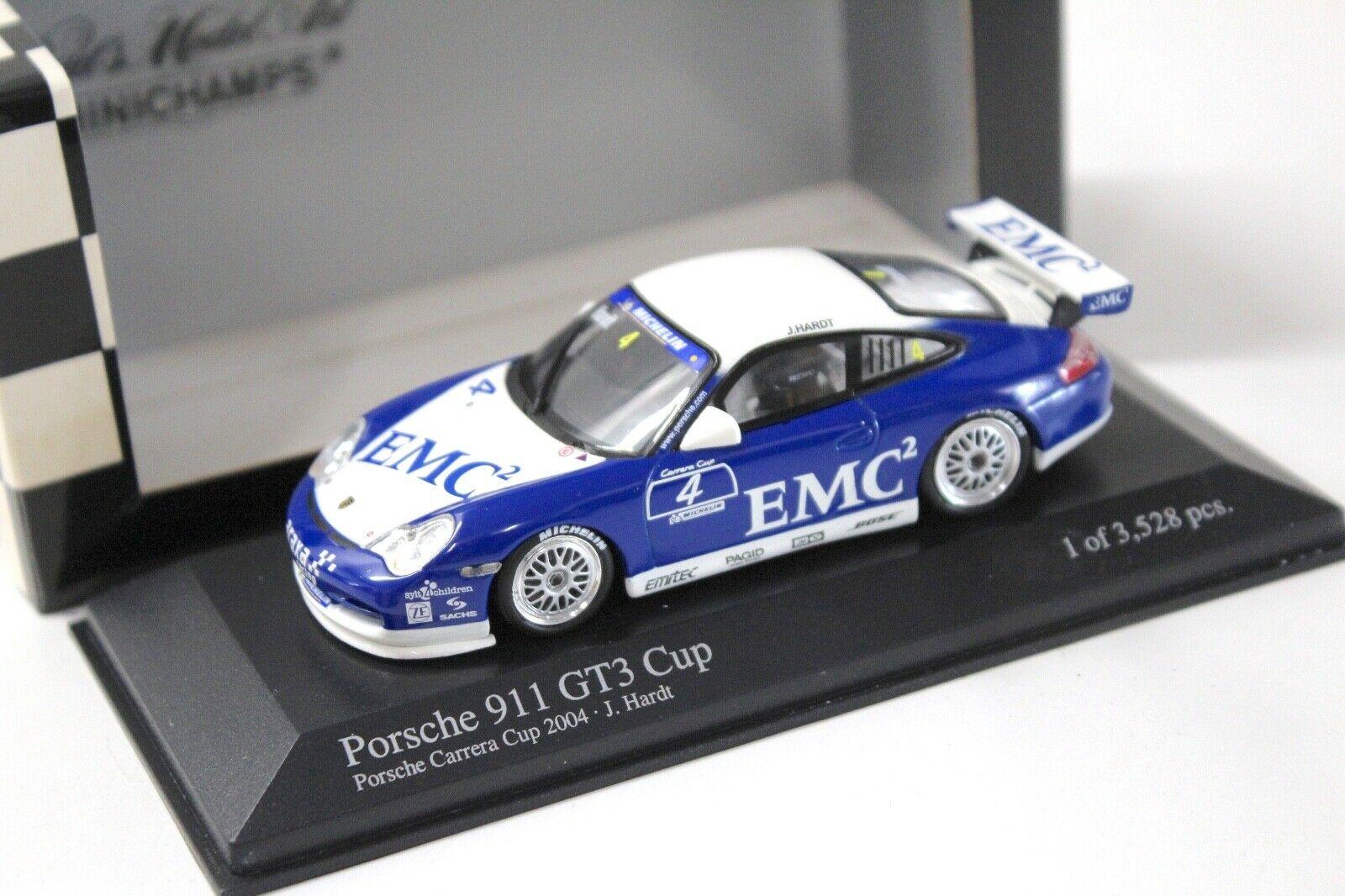 1:43 Minichamps Porsche 911 996 GT3 CUP 2004 Hardt #4 EMC