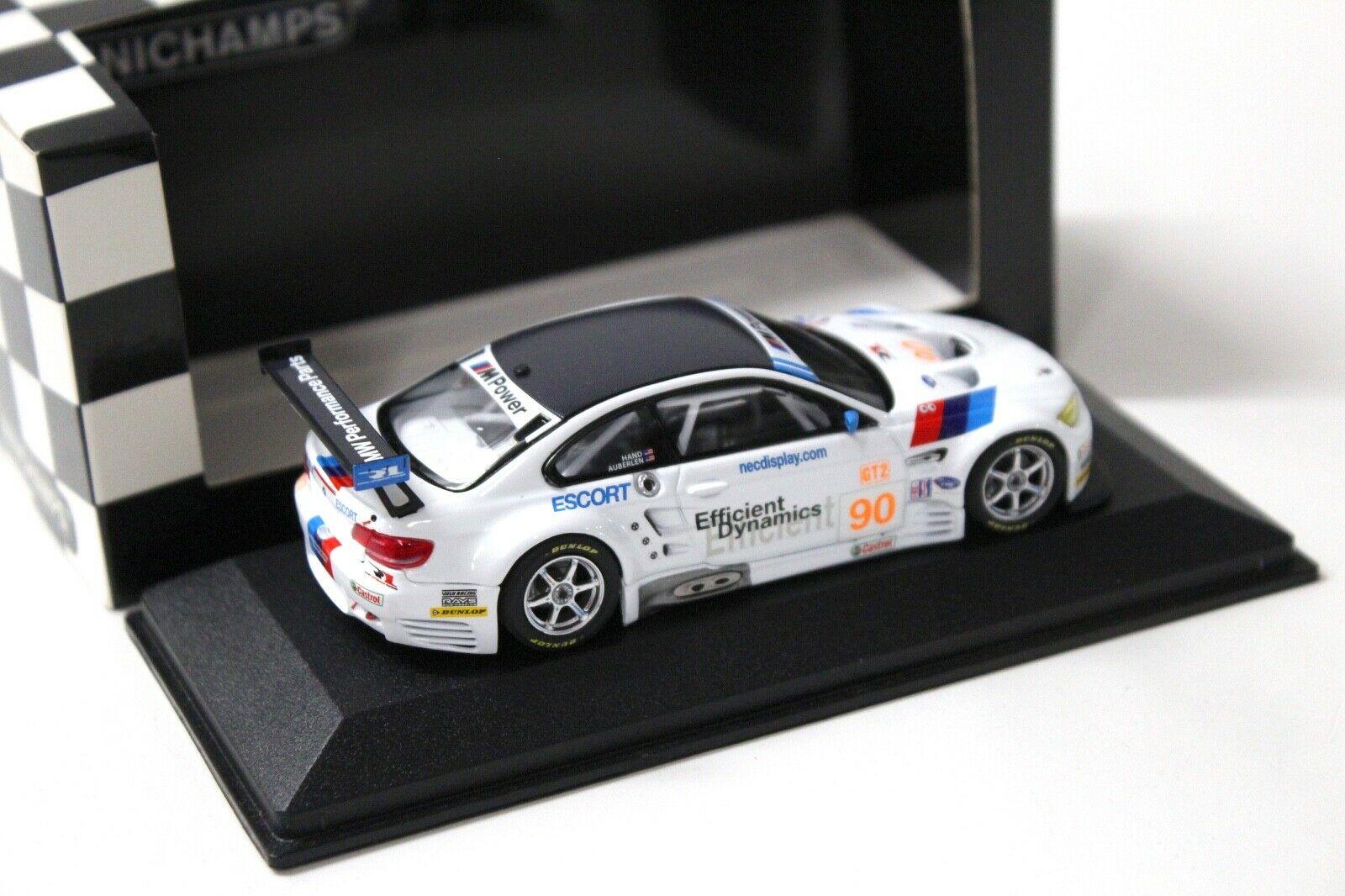 1:43 Minichamps BMW M3 GT2 Hand/Auberlen ALMS 2009 #90 white