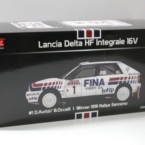 1:18 SunStar Lancia Delta HF Integrale 16V Rallye Sanremo #1 white