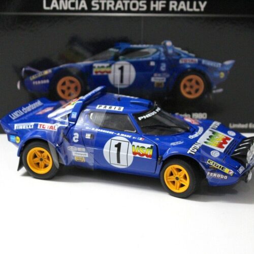 1:18 SunStar Lancia Stratos HF Rally Monte Carlo #1 blue