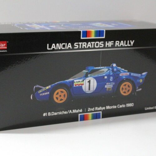 1:18 SunStar Lancia Stratos HF Rally Monte Carlo #1 blue