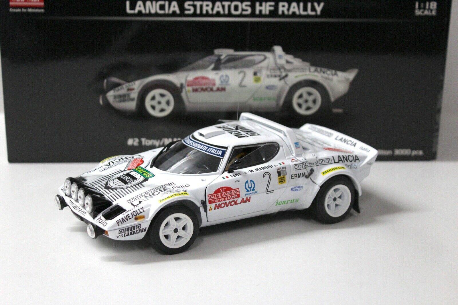 1:18 SunStar Lancia Stratos HF Rally Sanremo 1979 #2 white
