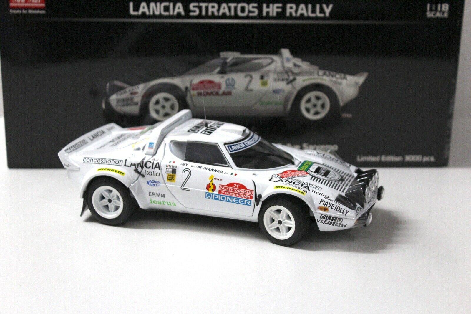 1:18 SunStar Lancia Stratos HF Rally Sanremo 1979 #2 white