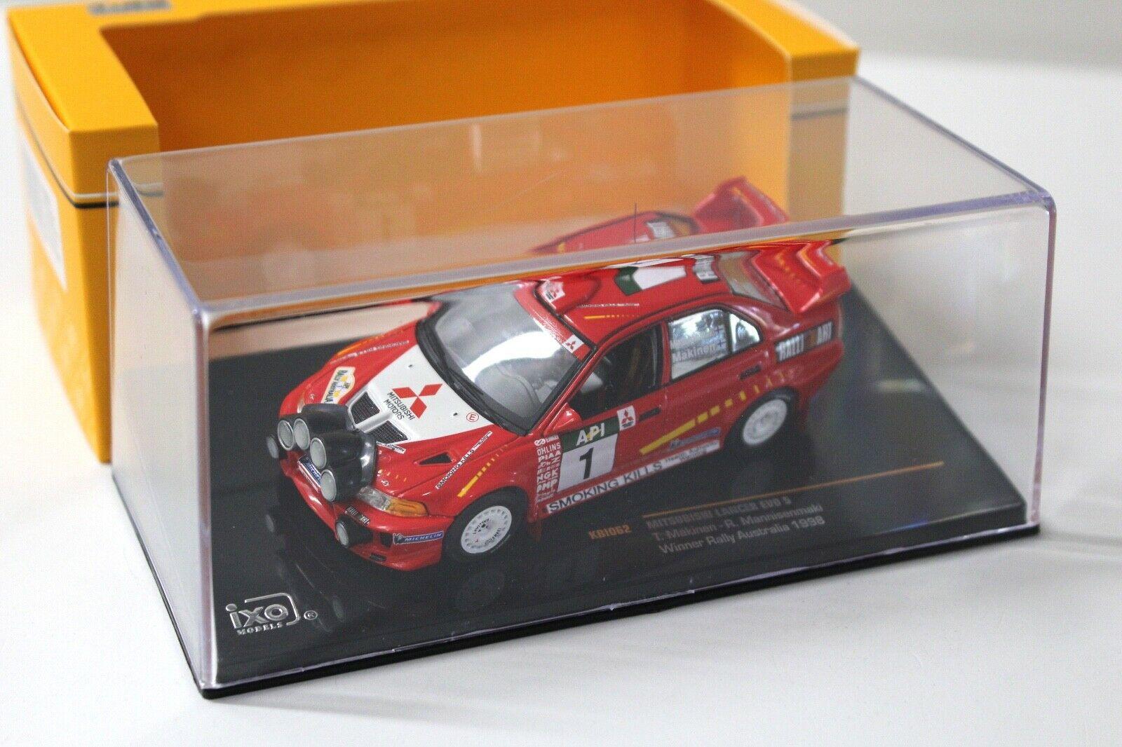 1:43 IXO Mitsubishi Lancer Evo 5 Winner Rally Australia 1998 #1 Makinen