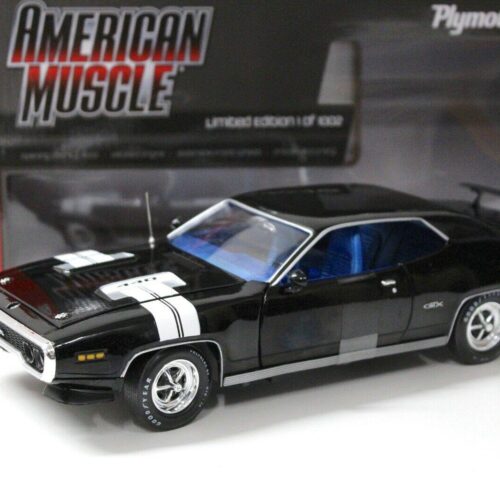 1:18 Auto World Plymouth GTX Coupe 1971 black
