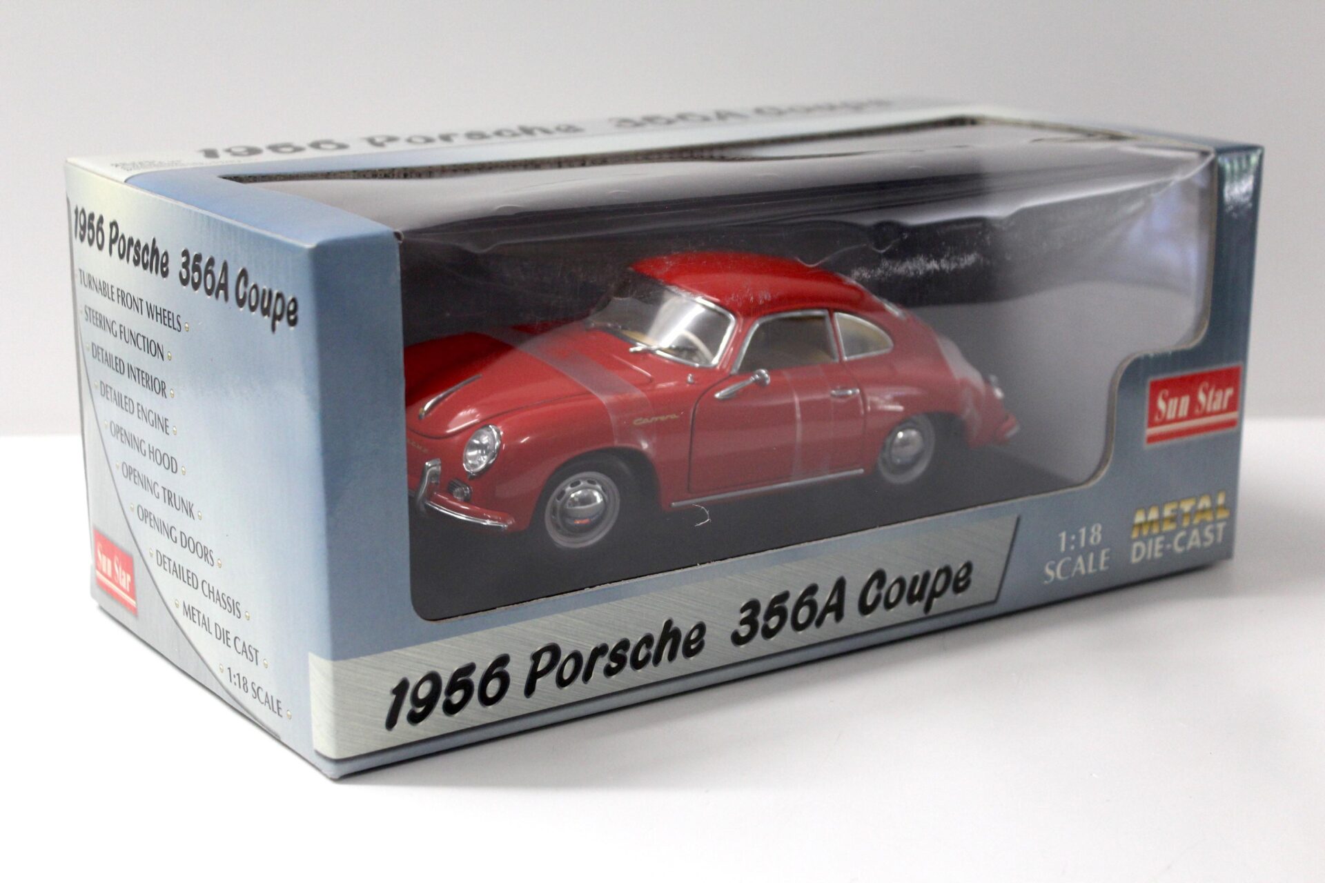 1:18 Sun Star 1956 Porsche 356A Carrera Coupe red