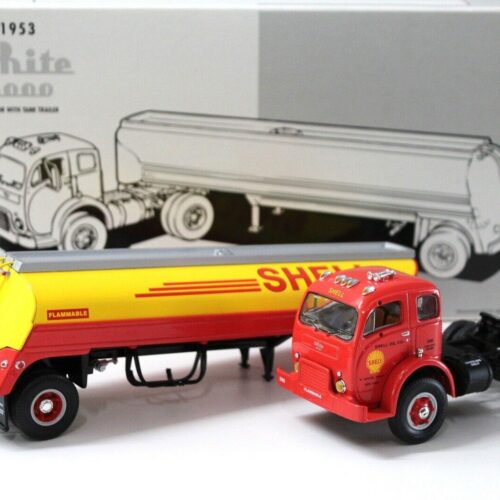 1:34 First Gear White 3000 Truck + Tank Trailer *SHELL*