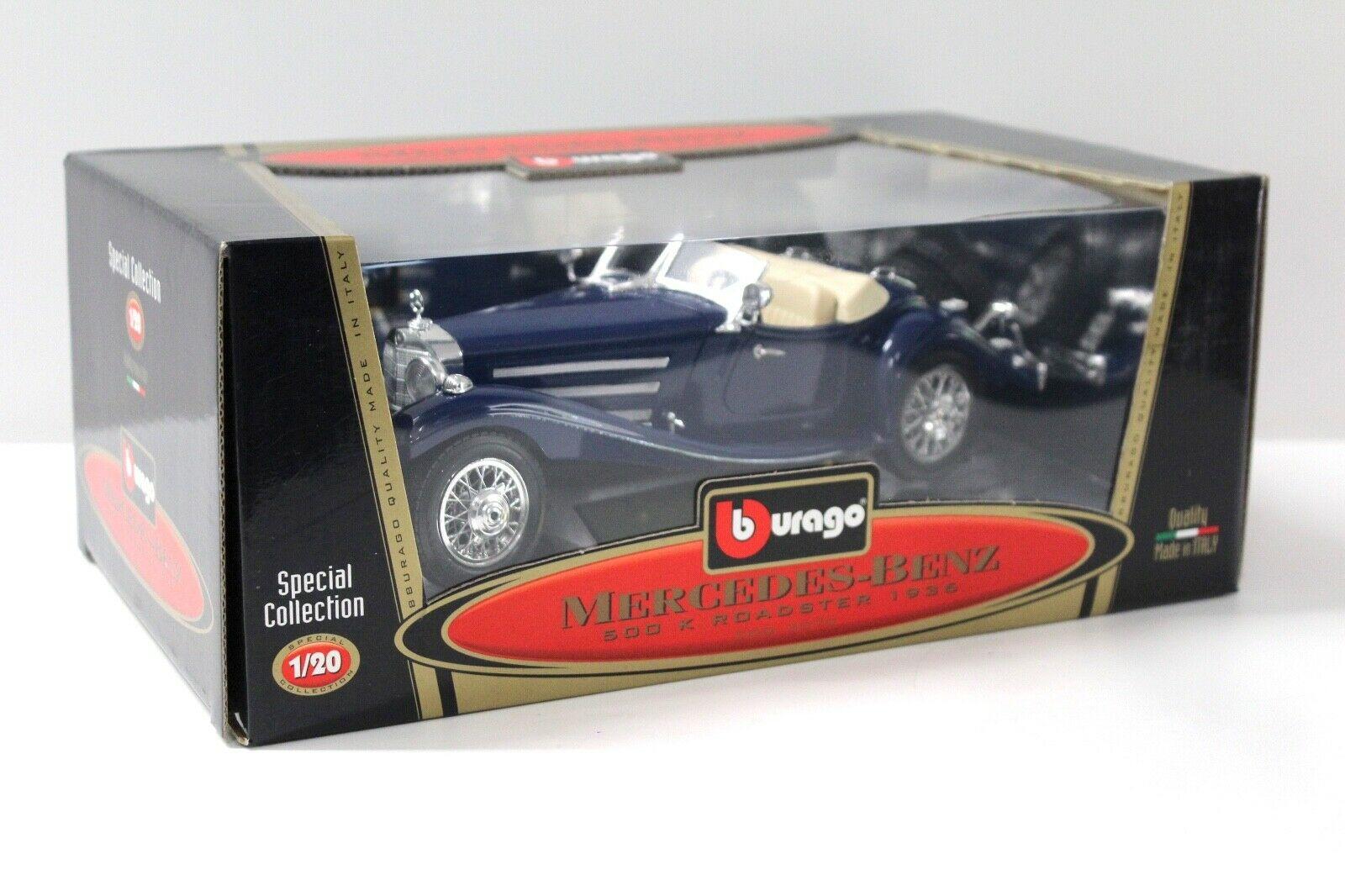 1:18/ 1:20 Bburago Mercedes 500K Roadster 1936 blue