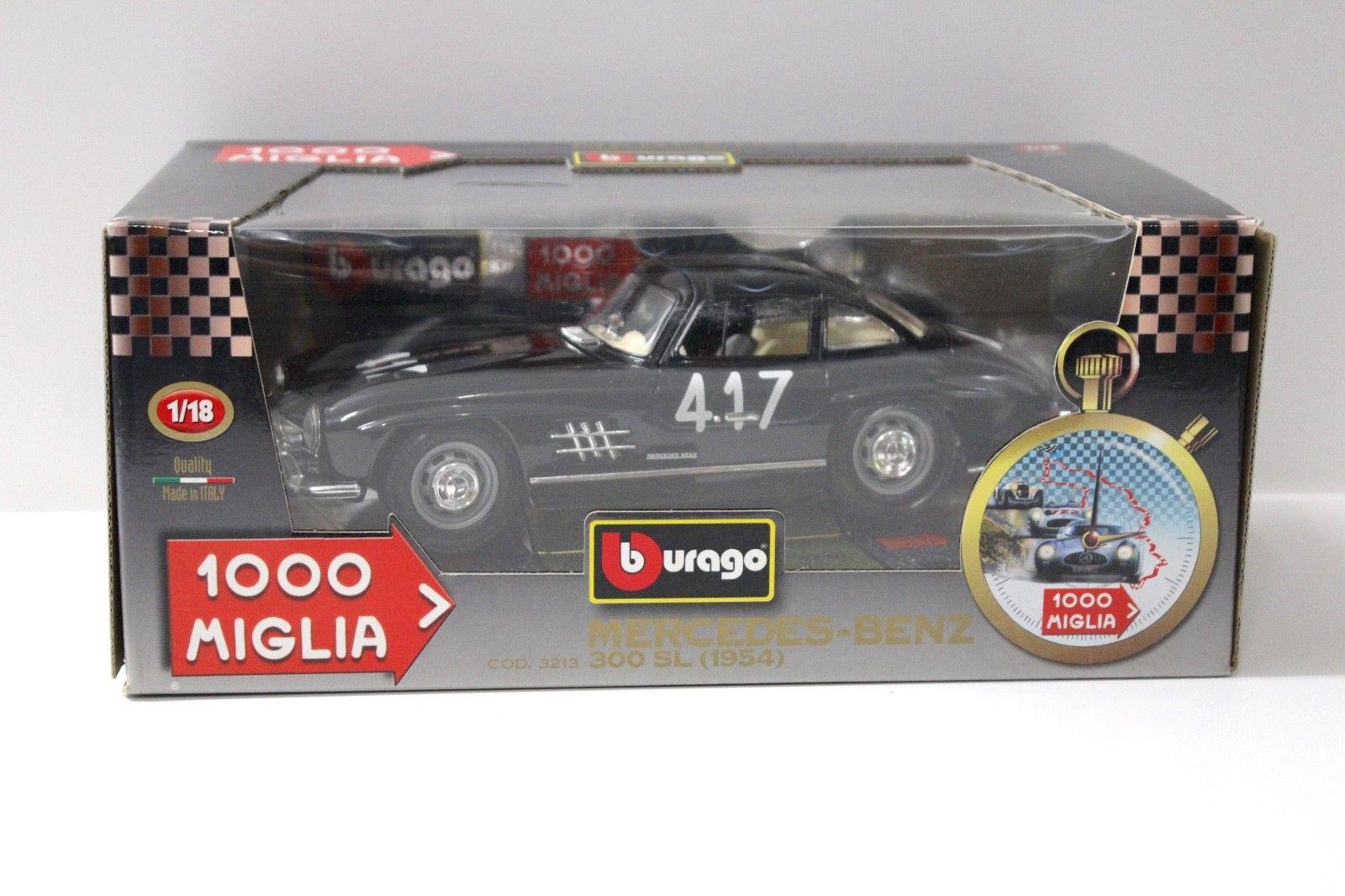 1:18 Bburago Mercedes 300 SL *MILLE MIGLIA* #417 black
