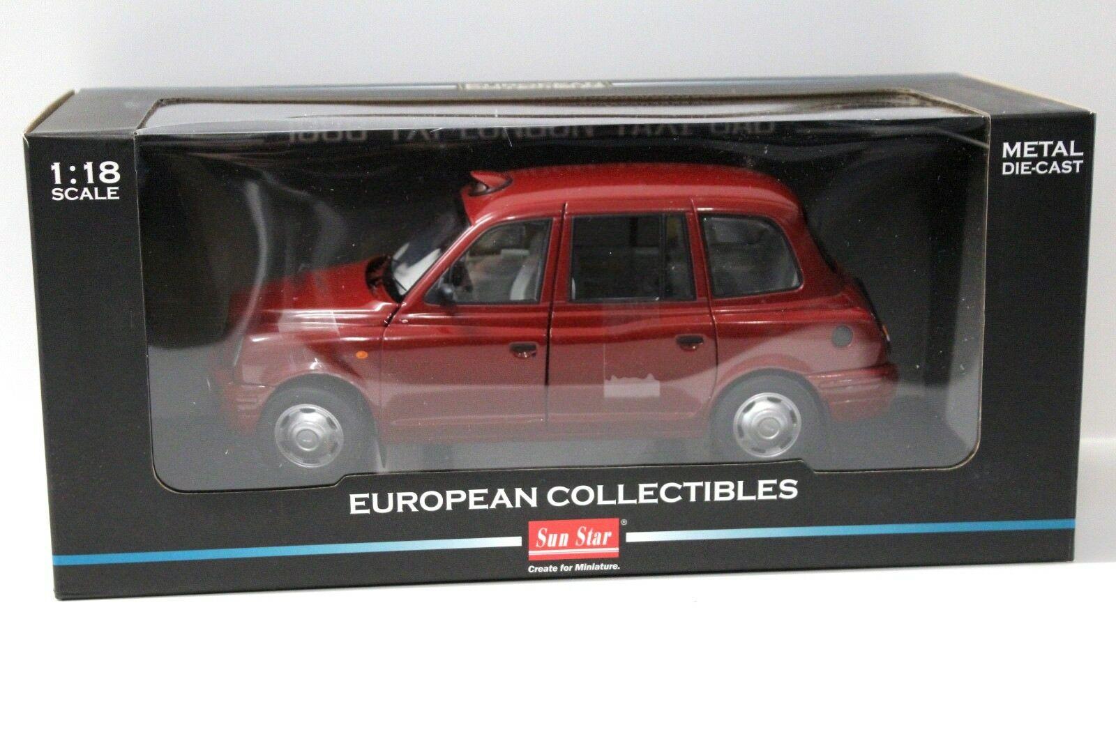 1:18 Sun Star Austin TX1 1998 London Taxi Cab red