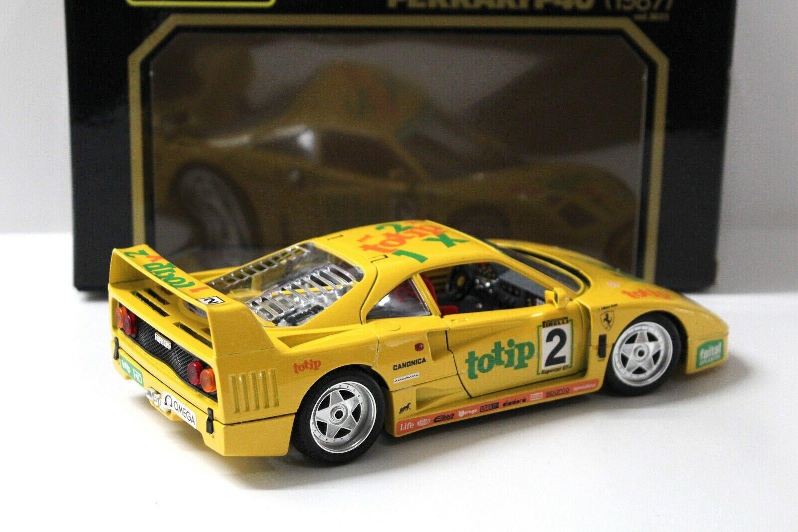 1:18 Bburago Ferrari F40 TOTIP #2 yellow 1987