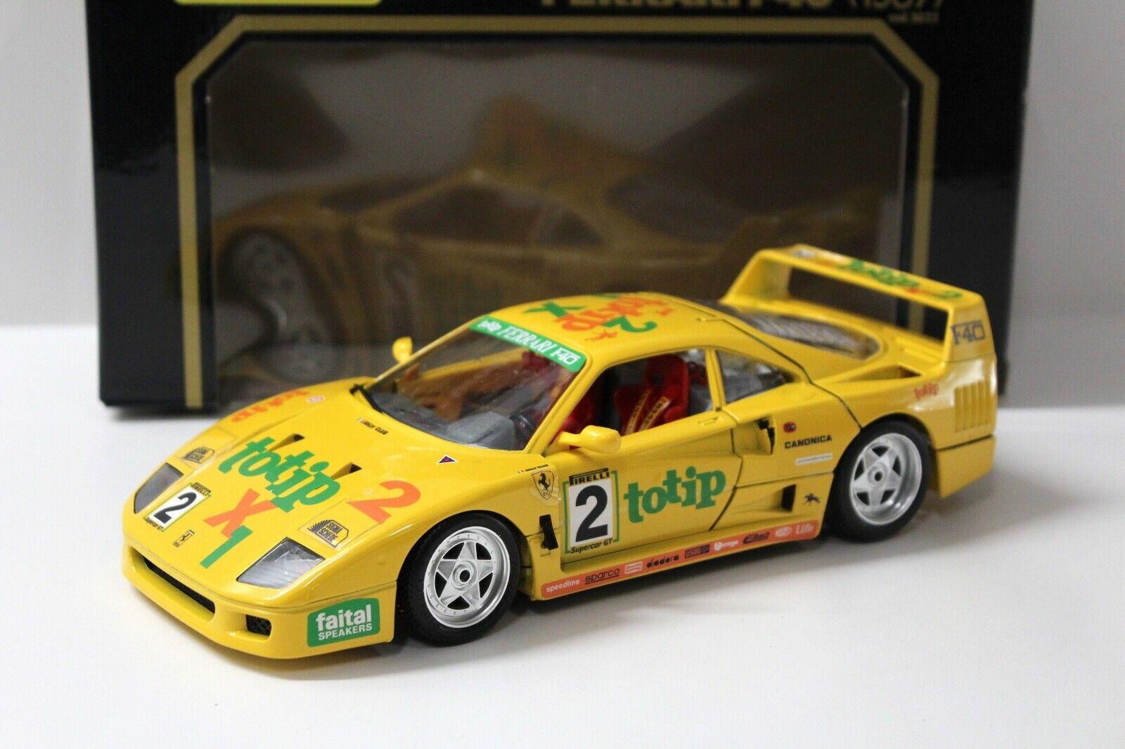 1:18 Bburago Ferrari F40 TOTIP #2 yellow 1987