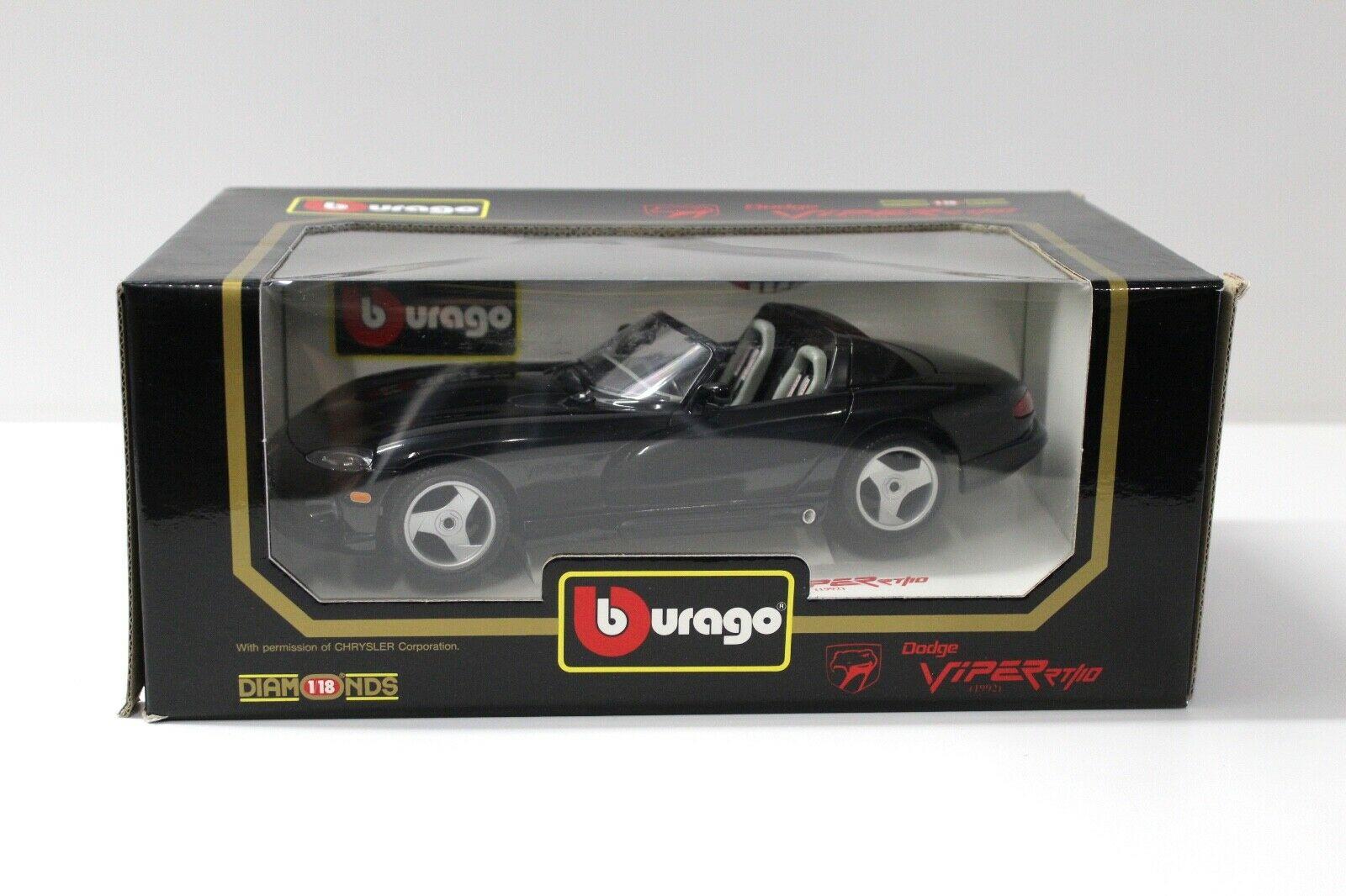 1:18 Bburago Dodge Viper RT/10 Cabrio 1992 black