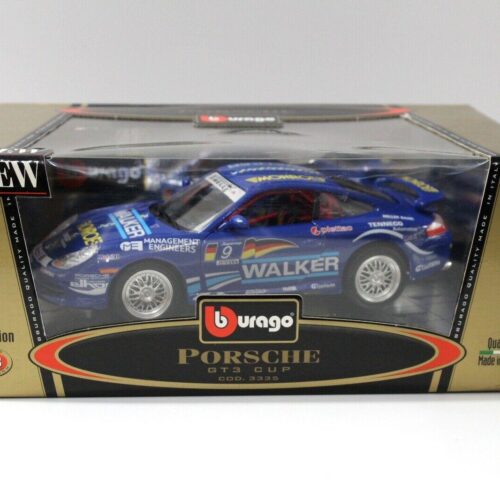 1:18 Bburago Porsche 911 996 GT3 Cup #9 Walker blue